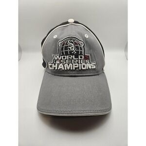 Chicago White Sox Hat Cap Snap Back Gray Black World Series MLB Baseball New Era